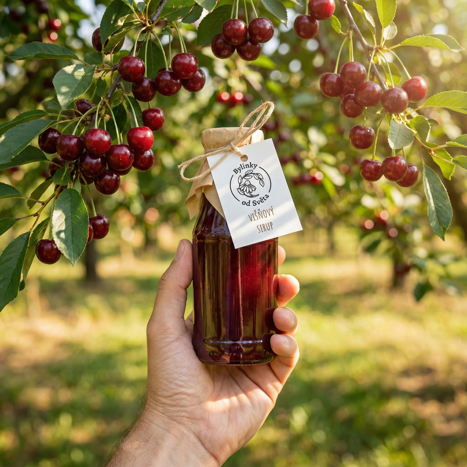 Višňový sirup Bylinky od Světa – výrazná chuť černých višní