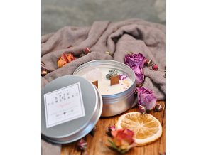 Aromaterapeutická svíčka: ROSE - ORANGE, 180 ml.
