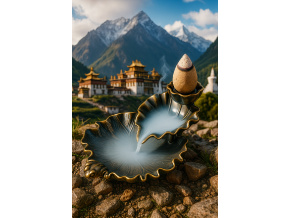 Stojan na vonné jehlany - Lekníny s žábou