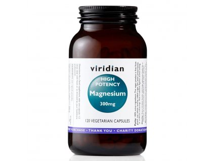Viridian High Potency Magnesium (hořčík) 300mg 120 kapslí