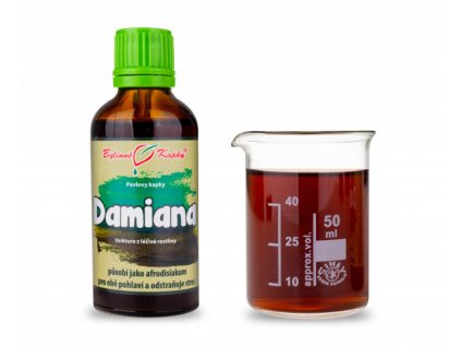 Bylinné kapky - Damiana (pastala)  (tinktura) 50 ml