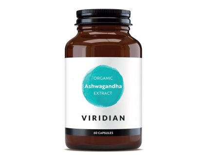 Viridian Ashwagandha Extract 60 kapslí Organic (Indický ženšen KSM-66)