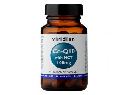 Viridian Co-enzym Q10 with MCT 100mg 30 kapslí (Koenzym Q10)