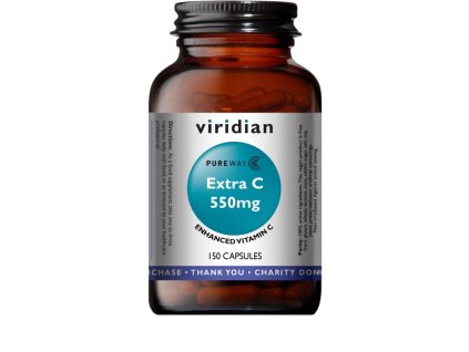 Viridian Extra C 550mg 150 kapslí (Vitamín 550mg)