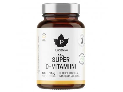 Puhdistamo Super Vitamin D 2000iu 120 kapslí