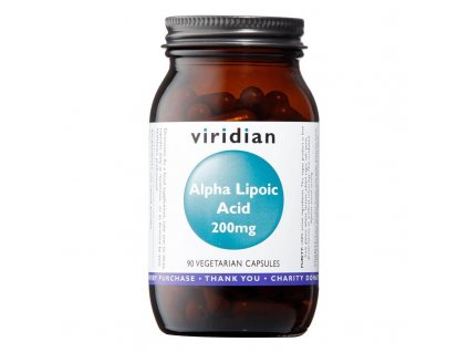 Viridian Alpha Lipoic Acid 200mg 90 kapslí (Kyselina alfa lipoová - ALA)