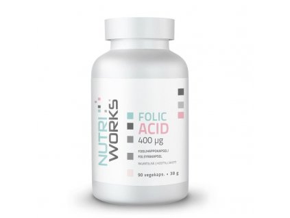 Nutriworks Folic Acid 400µg 90 kapslí