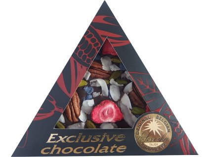 Severka Hořká čokoláda s jahodami, pekanovými ořechy, pistáciemi, šeříkem a kokosem 50g