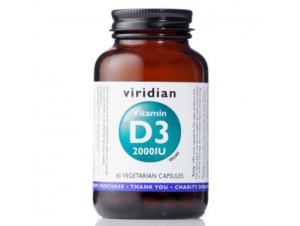 Viridian Vitamin D3 2000iu 60 kapslí