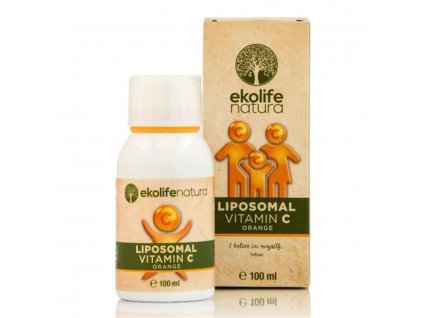 Ekolife Natura Liposomal Vitamin C 500mg 100ml pomeranč (Lipozomální vitamín C)