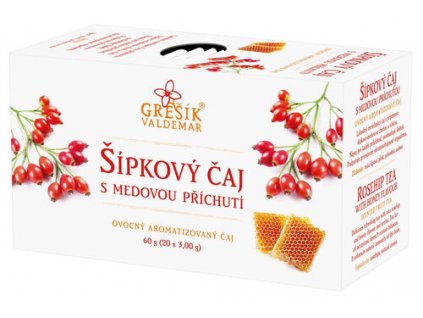 Grešík Šípkový čaj s medovou příchutí 20 x 3,0 g přebal