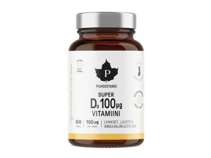 Puhdistamo Super Vitamin D 4000iu 60 kapslí