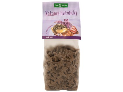 Bio*nebio BIO kakaové hvězdičky s Rapadurou 150 g