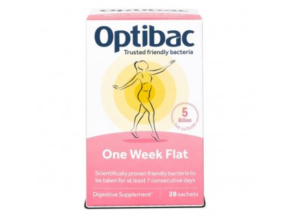 Optibac One Week Flat (Probiotika při nadýmání a PMS) 28 x 1,5g sáček