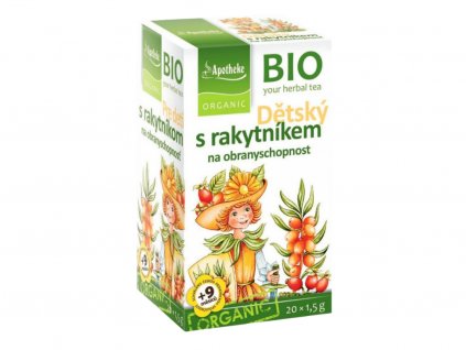 Apotheke BIO dětský čaj s rakytníkem na obranyschopnost 20x1,5g