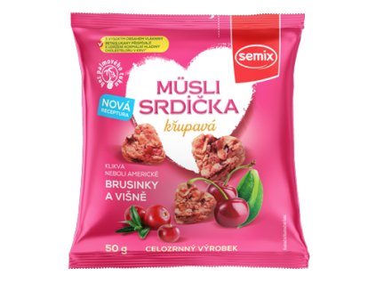 9293 semix musli srdicka s klikvou a visnemi 50 g