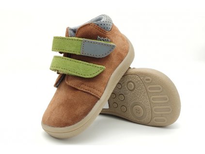 Barefoot kožené členklové topánky BEDA WOODY - BF 00010/W/M/2