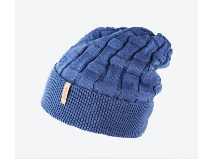 Detská pletená Merino čiapka Kama B100 127 Modrá