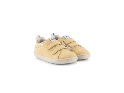 Hopfrög Kids Smart Walker Recycled Canvas Eco Yellow barefoot tenisky