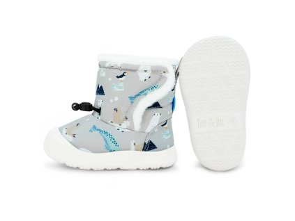 Detské vodeodolné teplé snehule Jan&Jul Stay-Put Trail Booties - BST-PPS Polar Pals
