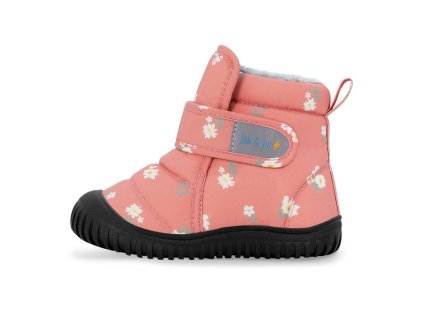 Detské zimné topánky Jan & Jul / Toasty-Dry Booties Apricot Flower / BTB-AFL (Veľkosť 26,5)