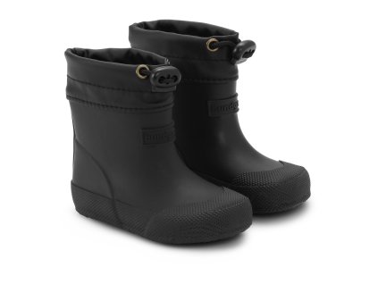 Bundgaard Malik detské zateplené barefoot čierny gumáky (Farba Čierna, Veľkosť 23)