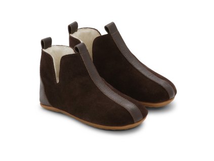 Bundgaard Toto zateplené barefoot topánočky / Dark Brown (Farba Hnedá, Veľkosť 32)