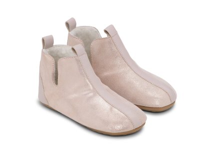Bundgaard Toto zateplené barefoot topánočky / Rose Glitter (Farba Ružová, Veľkosť 32)