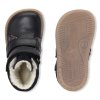 Bundgaard detské zimné kožené topánky zateplené ovčou vlnou - Rabbit Strap BG303069G-910 Čierna Galaxy
