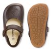 Bundgaard AYA detské balerínky z mäkkej kože / BG601057-2190 Dark Brown (Veľkosť 25)