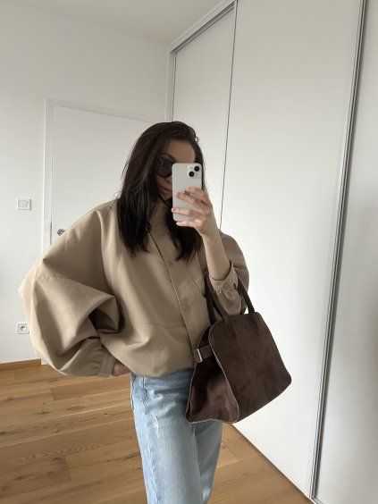 Jarní oversized bunda se stahováním -www.byly.cz