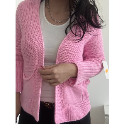 Růžový Cardigan