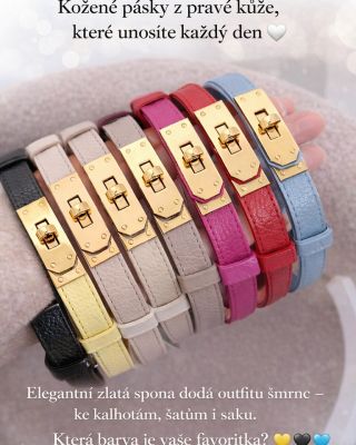✨ Dovoz z Itálie 🇮🇹 Kožené pásky z pravé kůže, které unosíte každý den 🤍 Elegantní zlatá spona dodá outfitu šmrnc – ke...