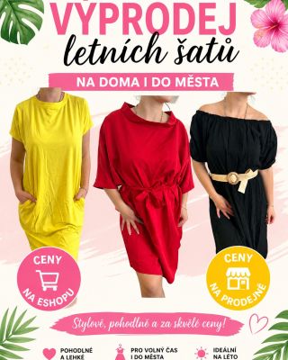 Neváhej, mizí rychle! ⚡ Výprodej letních šatů právě běží 💃 👉 Nakupuj online nebo na prodejně💃👗www.bymisule.cz