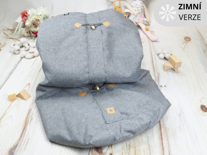 Deka nepadací nepromokavá ZIMNÍ (grey melange, šedý fleece)