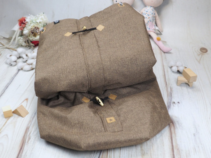 Deka nepadací nepromokavá JARNÍ/PODZIMNÍ (brown melange, černý fleece)
