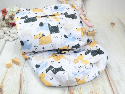 Deka nepadací nepromokavá JARNÍ/PODZIMNÍ (Puppies, černý fleece)