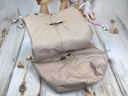 Deka nepadací nepromokavá JARNÍ/PODZIMNÍ (taupe, černý fleece)