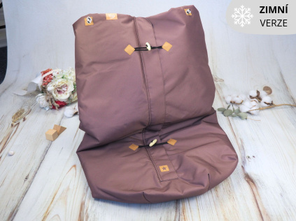 Deka nepadací nepromokavá ZIMNÍ (moka brown, černý fleece)