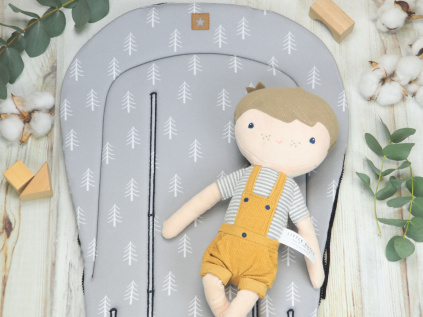 2. jakost | Podložka do kočárku prodloužená (Grey tree, šedý fleece)