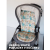 Podložka do kočárku kratší (Tucans, černý fleece)