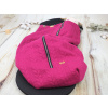 Deka nepadací copánková (raspberry pink, černý fleece)