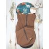 Deka nepadací vaflová (brown, černý fleece)