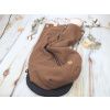 Deka nepadací vaflová (brown, černý fleece)