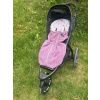 Deka nepadací copánková (purple pink, šedý fleece)