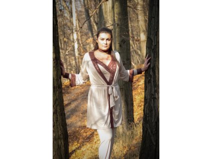 by mooniq kolekcia andromeda set pyxis zupan top dlhy rukav nohavice patent elasticke hneda telova choker 1