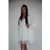 by mooniq kolekcia andromeda model virgo kosielka nocna kratka cipkovana elasticka slonovinova luxusne pyzamo kimono zupan kratky slonovinovy 01