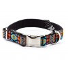 Obojek pro psa 2,5 cm "African Dreams" (Barva Tyrkysová, Trojzubec Plast, Velikost S)