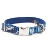 Obojek pro psa 2,5 cm "Oceán" (Barva Tmavě modrá, Trojzubec Plast, Velikost S)