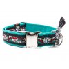 Obojek pro psa 4cm "Harley" (Barva smaragdově zelená, Trojzubec Plast, Velikost XL)